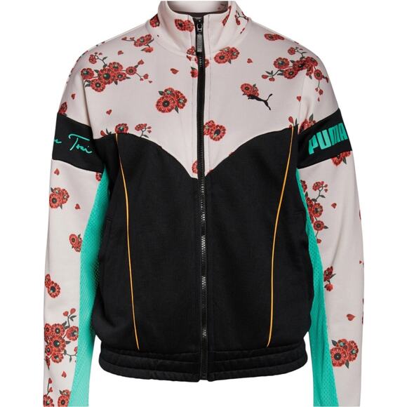 NWOT PUMA X Sue Tsai Xtg Floral Track Jacket In Olivine size XS fits XS or Small - Picture 5 of 12
